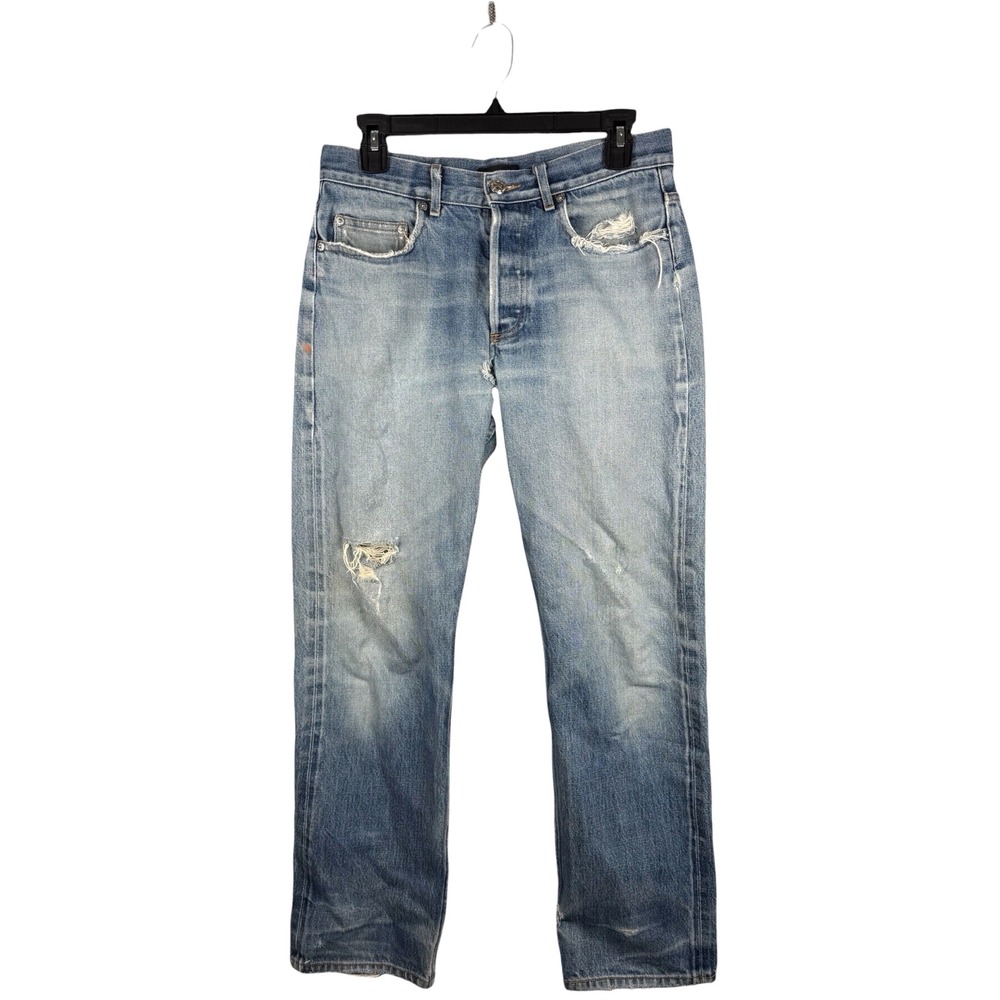A.P.C. Y2K Selvedge Jeans Sz 29 Macau Red Line Denim Distressed 30x29 (actual)